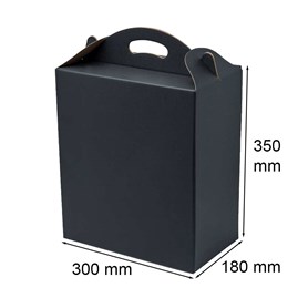 Pudełko z uchwytem 300x180x350mm czarne F217