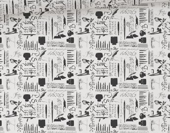 Papier ozdobny SZARY KALIGRAFIA 0,69x50m