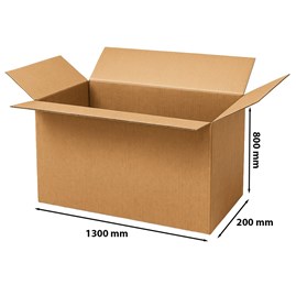 Pudełko klapowe TV 55” 1300x200x800 mm BC650 – 10 kartonów