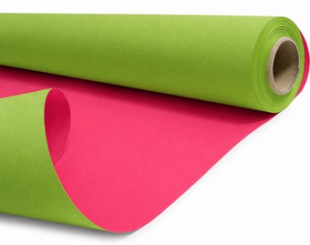 Papier pakowy kraft DUO zielony fuksja rolka 79 cm 40 m