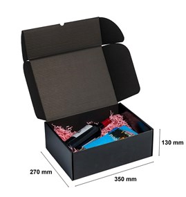 Karton Wykrojnikowy 350x270x130mm Czarny 10szt