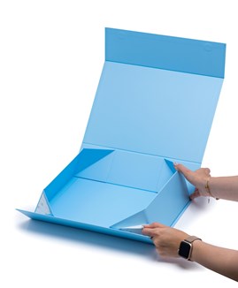 Pudełko Magnetyczne Błękitne 350x250x100mm Pudełko Prezentowe Ozdobne