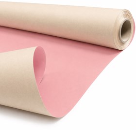 Papier pakowy kraft DUO pastel beżowy różowy rolka 79 cm 40 m