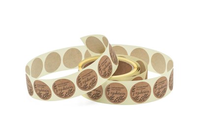 Naklejki Zapakowano dla Ciebie z czułością - Kraft