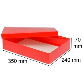 Pudełko Laminowane 350x240x70mm Czerwone