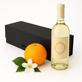 Pudełko na 1 wino CZARNE 340x100x95mm (zewn.) MAGNES