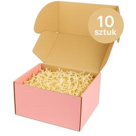 pudełko różowe, karton fasonowy, karton premium, pakiet 10 sztuk, karton fala E