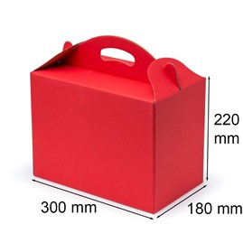 Pudełko z uchwytem 300x180x220mm czerwone F217