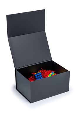 Pudełko Magnetyczne Czarne 350x250x180mm Składane Pudełko Ozdobne