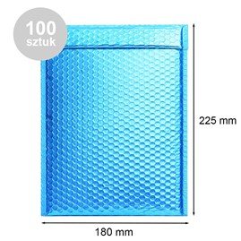 Koperty bąbelkowe metaliczne niebieskie D14 100