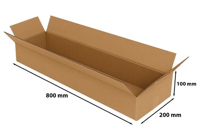 Pudełko klapowe 800x200x100 mm C500 – 10 kartonów