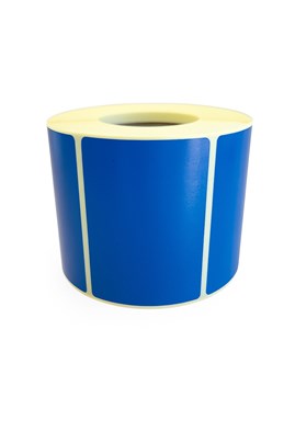 Niebieskie etykiety termiczne 60x40 mm – 500 sztuk