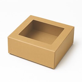Pudełko Magnetyczne Kraft z Oknem 150x150x60mm (zew.)