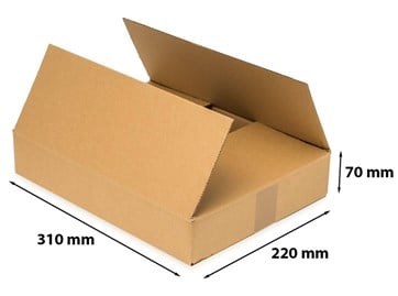 Karton Klapowy 310x220x70mm A4 B360 płaskie pudło do paczkomatu