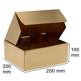 Karton wykrojnikowy 250x200x100mm Złoty