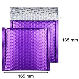 Koperta bąbelkowa metaliczna CD 165x165mm fioletowa estetyczna ochrona