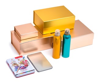 Pudełko Magnetyczne Różowe Złoto 235x170x100mm (zew) A5 Prezentowe