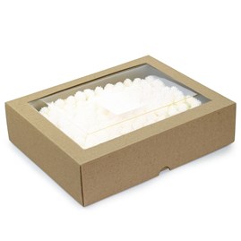 Pudełko karbowane wieczkowe 300x190x70mm z oknem