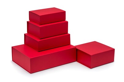 Pudełko Magnetyczne Czerwone 350x250x100mm Pudełko Ozdobne Na Prezent