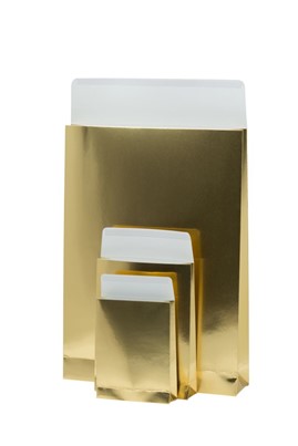 Koperty kartonowe 320x450x80mm Złote 220g 10szt