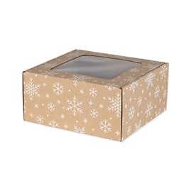 Pudełko świąteczne 200x200x100mm EKO Śnieżki F427