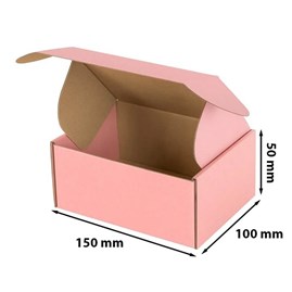 Różowy karton fasonowy 150x100x50 mm – eleganckie opakowanie do wysyłki i prezentów