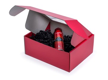 Pudełko ozdobne Czerwone 250x200x100mm fasonowe F427 z oknem