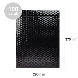 Koperty bąbelkowe metaliczne H18 czarne 100 szt