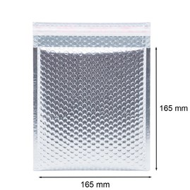 Koperta bąbelkowa metaliczna srebrna CD