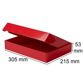 Pudełko Lakierowane 305x215x53mm Czerwone F427