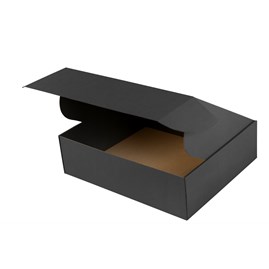 Pudełko fasonowe czarne 395x315x125 mm fala E