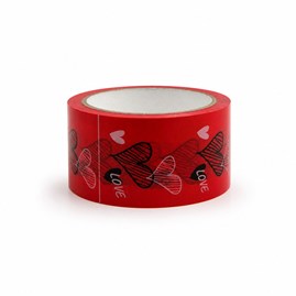Taśma ozdobna Serca Love 48mm 72y do pakowania prezentów i rękodzieła