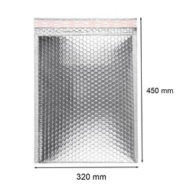 Koperta bąbelkowa metaliczna srebrna K20 320x450mm
