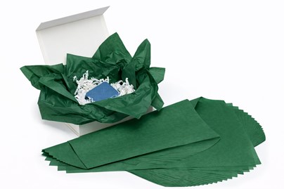 Arkusze bibuły gładkiej zielona leśna 38x50 cm 100 sztuk