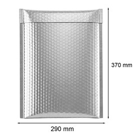 Koperta bąbelkowa metaliczna H18 srebrna 290x370mm