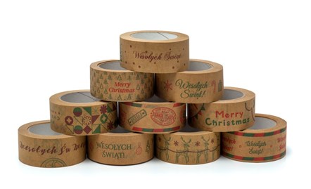 Taśma Świąteczna Papierowa Wesołych Świąt 48mm/54m