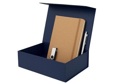 Pudełko Magnetyczne Granatowe 250x180x70mm Opakowanie Prezentowe