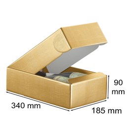 Pudełko K-882 na wino podwójne Złote