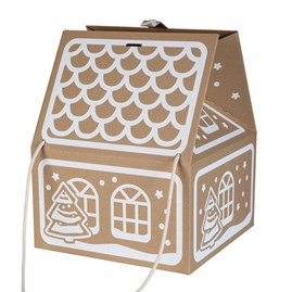 Pudełko świąteczne 300x300x350mm (zewn.) Domek +sznurek
