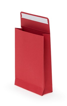 Koperty kartonowe  80x120x30mm Czerwone 220g 10szt