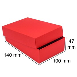 Pudełko ozdobne S 140x100x47mm Czerwone A6