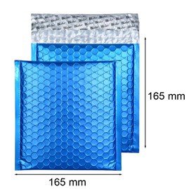 Koperta bąbelkowa metaliczna niebieska matowa CD