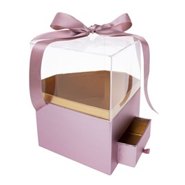Pudełko flowerbox Diament różowe (1 szt.)