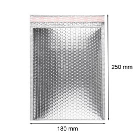 Koperta bąbelkowa metaliczna srebrna D14 180x250mm