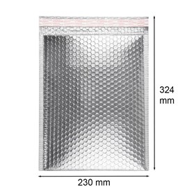 Koperta bąbelkowa metaliczna srebrna G17 230x324mm