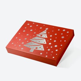 Pudełko Magnetyczne Christmas Czerwony 280x210x40mm (zew)
