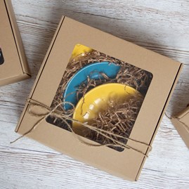 Pudełko świąteczne 300x300x100mm EKO Kwadrat F427