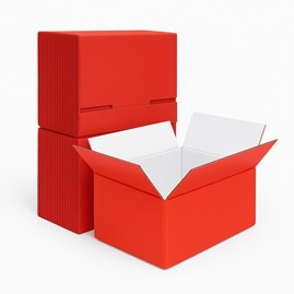 Pakiet 10 czerwonych kartonów klapowych 200x120x80 mm – pudełka prezentowe i e-commerce