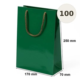 torba laminowana zielona 170x70x250 mm 100 sztuk
