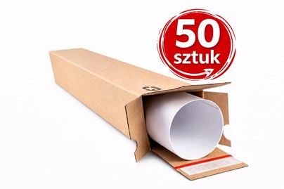 tubebox 105x105x610 50 szt, karton do plakatów hurt, pudełko 400g brązowe, opakowanie e-commerce premium, karton fasonowy